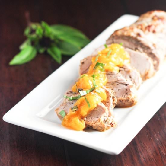 Pork Tenderloin with Peach Compote