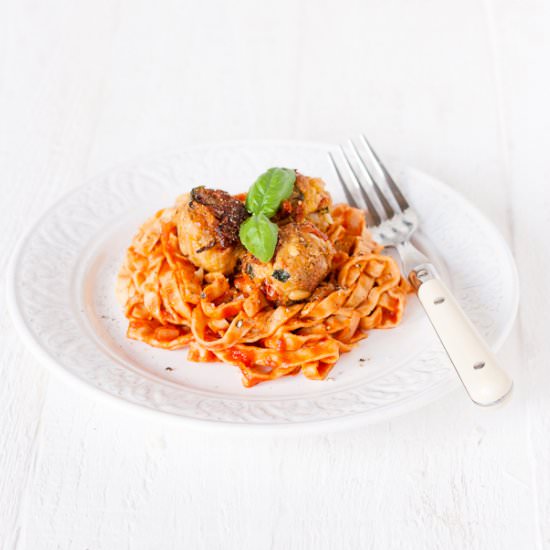 Pasta, Mediterranean Chickpea Balls