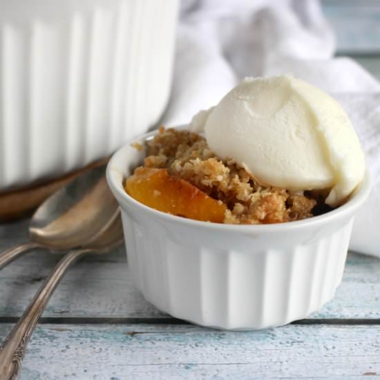 Peach Crisp with Coconut & Ginger