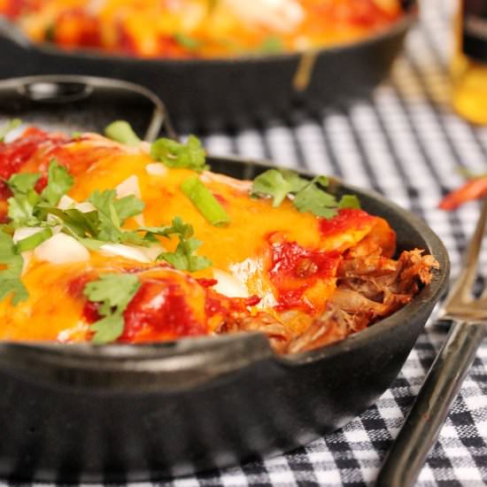 Shredded beef burrito-enchilada