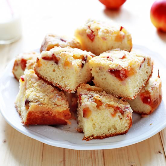 Super Quick Peach Squares