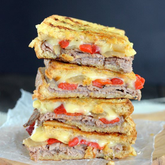Cheesy Beef Panini