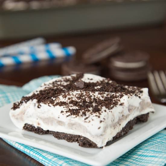 No Bake Oreo Cream Squares