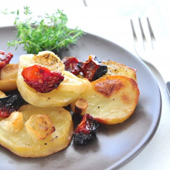 Potatoes, Onions & Cherry Tomatoes
