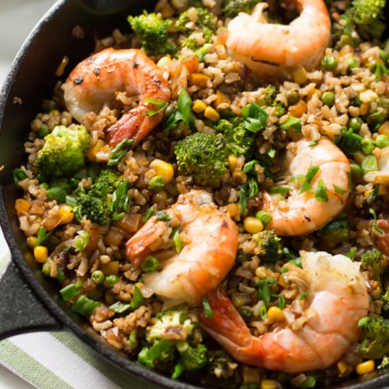 Shrimp Fried Rice with Broccoli