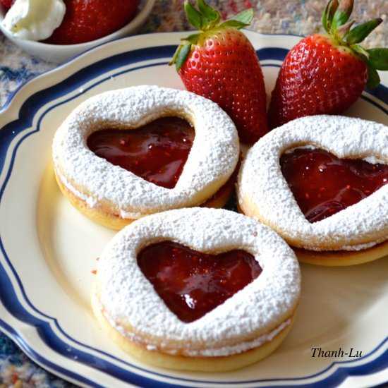 Sablés au coeur de Framboise