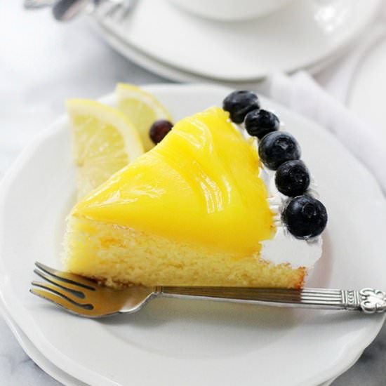 Lemon Curd-Topped Lemon Cake