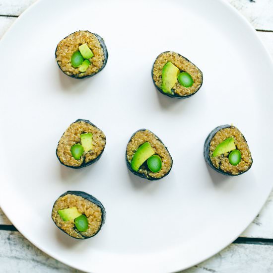 Asparagus Quinoa Sushi Rolls
