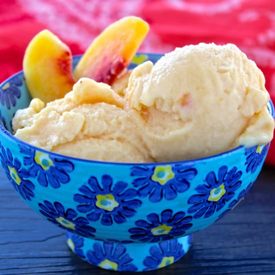 Super Fast Peach Frozen Yogurt