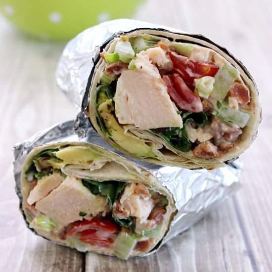 BLAT Chicken Salad Wraps
