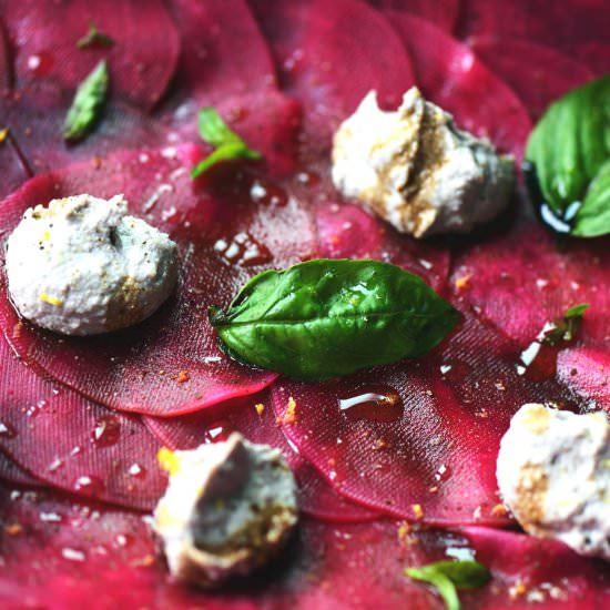 Raw Beet Carpaccio & Nut Ricotta