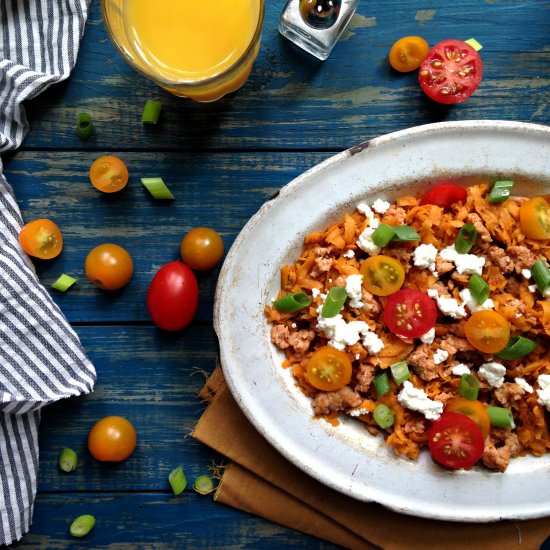 Sweet Potato Hash with Chorizo