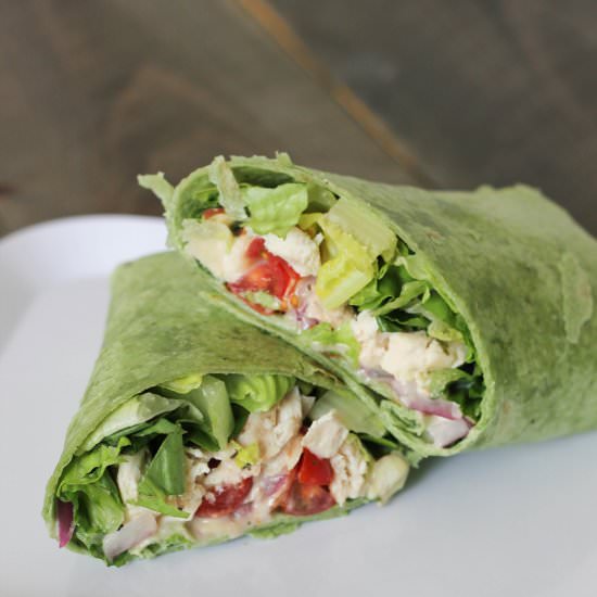 Grilled Chicken Caesar Salad Wraps