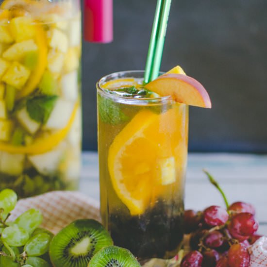 Tropical Sangria with Boba