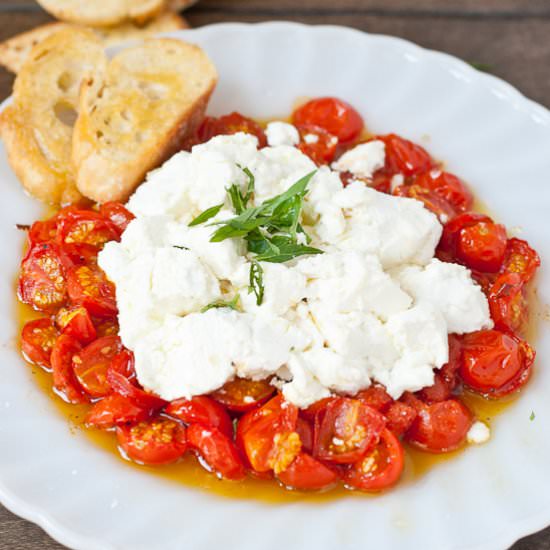 Roasted Tomatoes and Goat Cheese