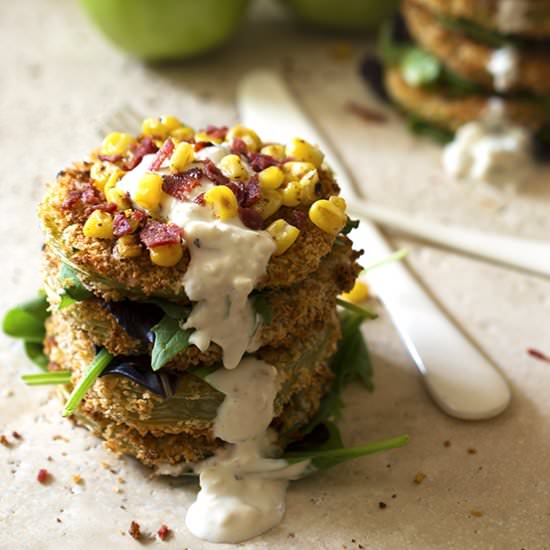 “Fried” Green Tomato Stack