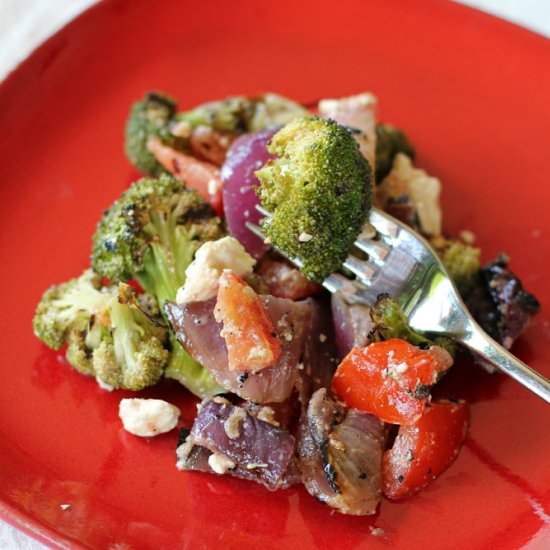 Grilled Broccoli and Onion Salad