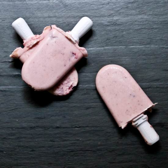 Cherry Ginger Cream Popsicles
