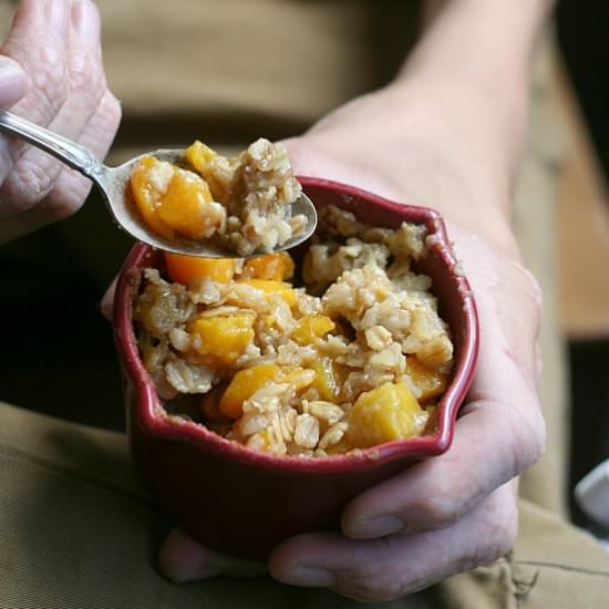 Single Serving Peach Cobbler