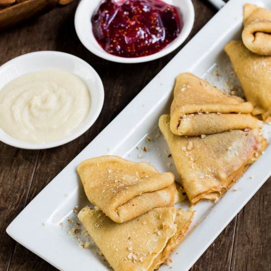 Almond Fig Crepes (dairy-free)