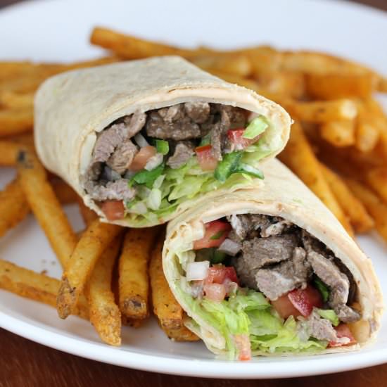 Pepper Jack Steak Wraps
