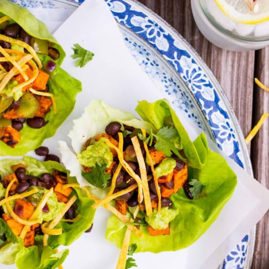 Sweet Potato Lettuce Wraps