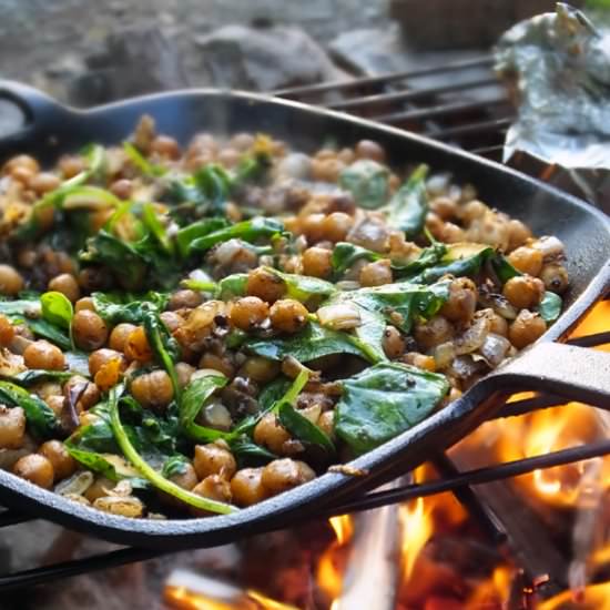 Spiced Camp Fire Chickpeas