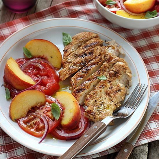 Summer Tomato Peach Salad