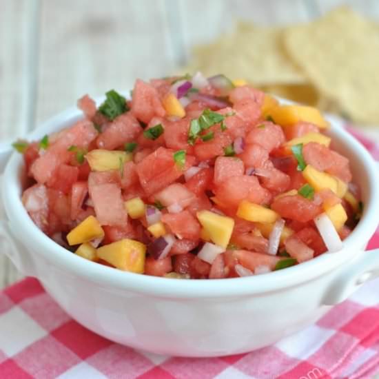 Watermelon Peach Salsa