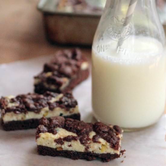 Chocolate Cookie Bars with Filling