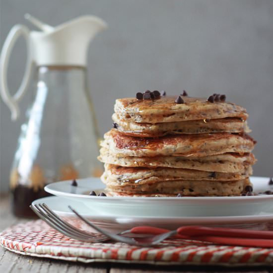 Chocolate Chip Chia Pancakes
