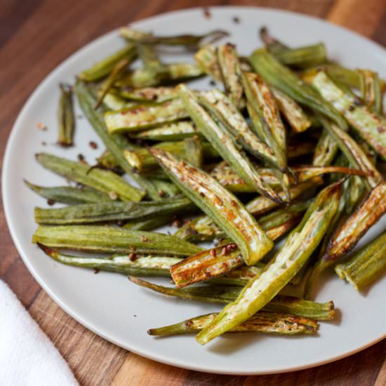 Oven Roasted Okra