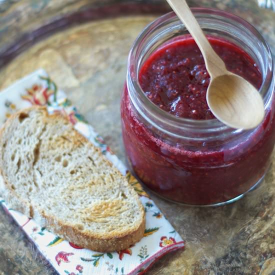 Balsamic Raspberry Rhubarb Jam