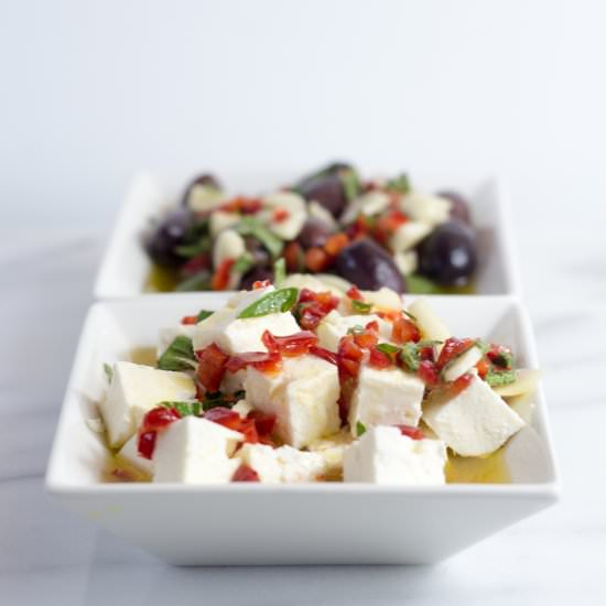 Marinated Olives and Feta