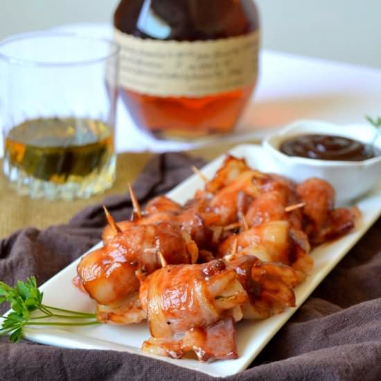 Bourbon & BBQ Bacon Wrapped Shrimp