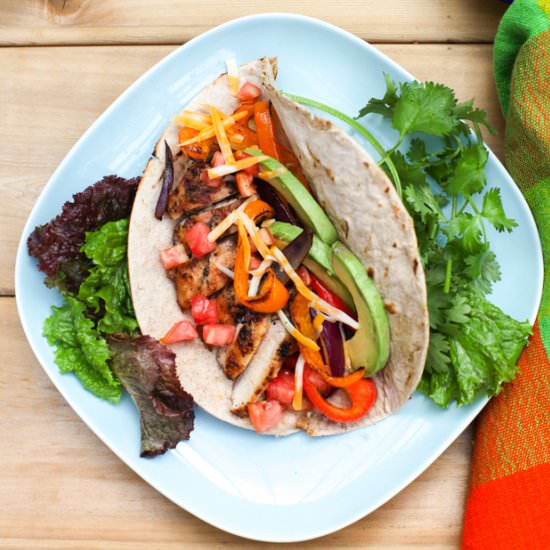 Chicken & Sweet Pepper Fajitas