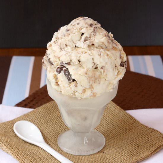 Nutella Toffee No-Churn Ice Cream