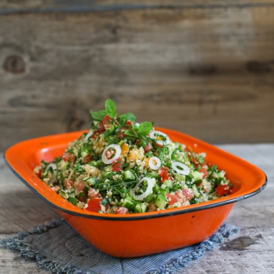 Kale Tabbouleh with Cucumber