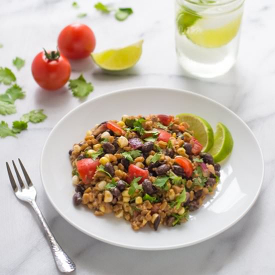 Southwest Farro Salad with Corn