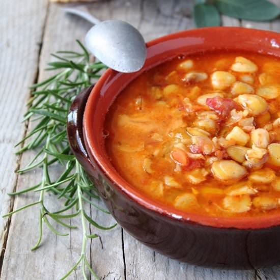 Grass-pea soup