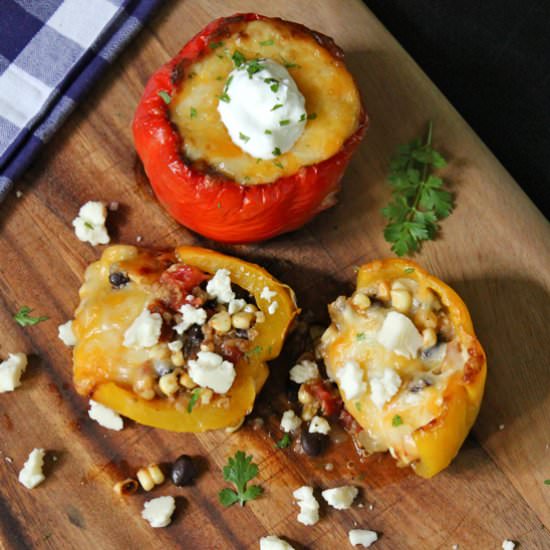 Southwestern Quinoa Stuffed Peppers