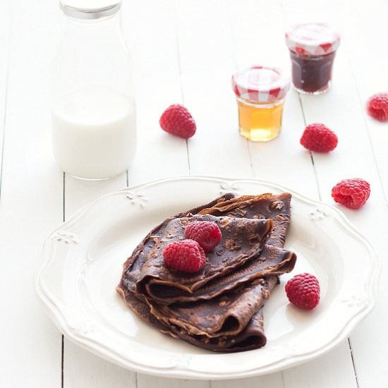 Chocolate Oat Crepes