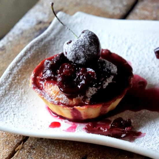 Paayesh Tart with Cherry Sauce