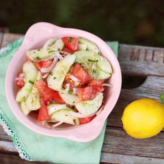 Herbed Cucumber & Tomato Salad