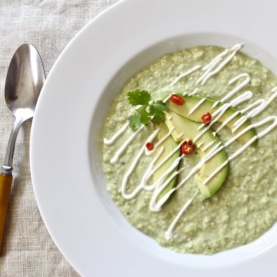 Coconut Corn Avocado Soup