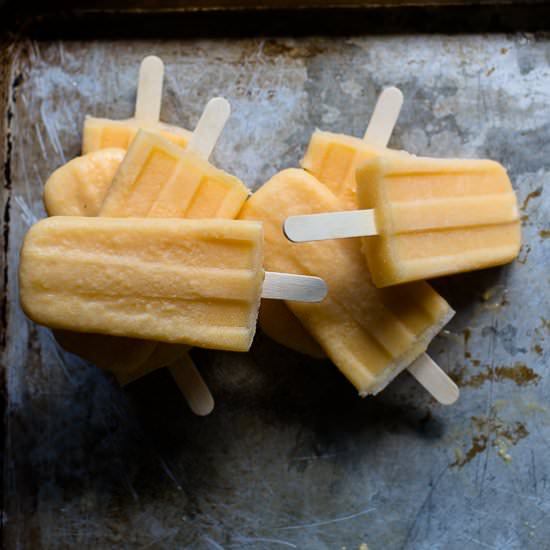 Peaches and Cream Frozen Pops