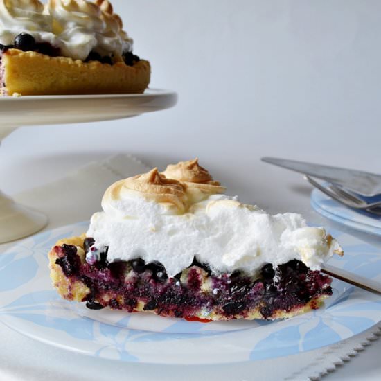 Blueberry Pie with Meringue