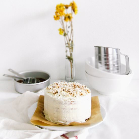 Lemon Vanilla Cake with Coconut