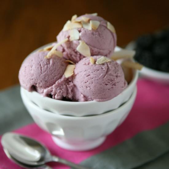 Blackberry Coconut Ice Cream