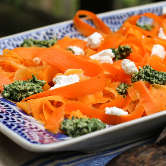 Carrot Ribbons & Carrot Top Pesto